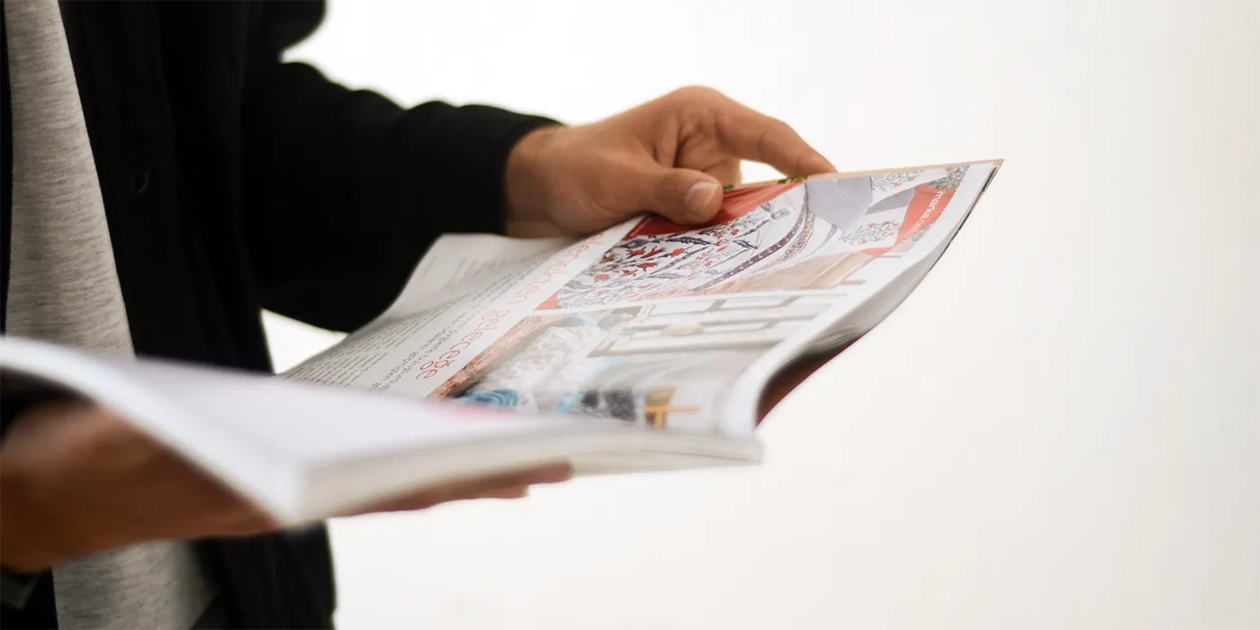 ejemplo de diseño editorial, catálogo de productos