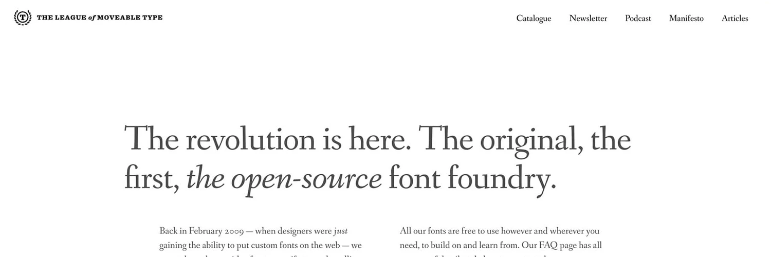 the league of moveable type